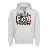 Dove Grey Easter egg hunter Zipper Hoodie - OliviaCreatesArt