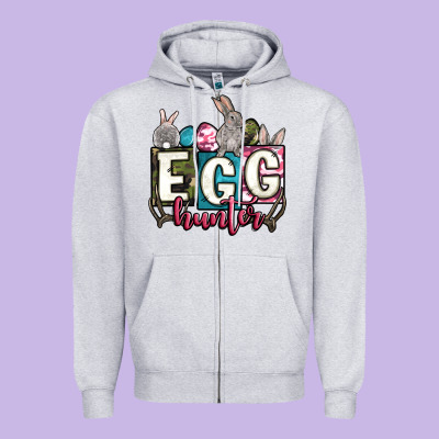 Easter Egg Hunter Zipper Hoodie Designed By Oliviacreatesart