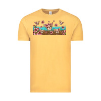 Vintage Mustard floral chihuahua dogs Vintage Tee - Jasminsmagicworld