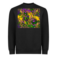 Mardi Gras Fleur De Lis Heavyweight Sweatshirt | Teevron