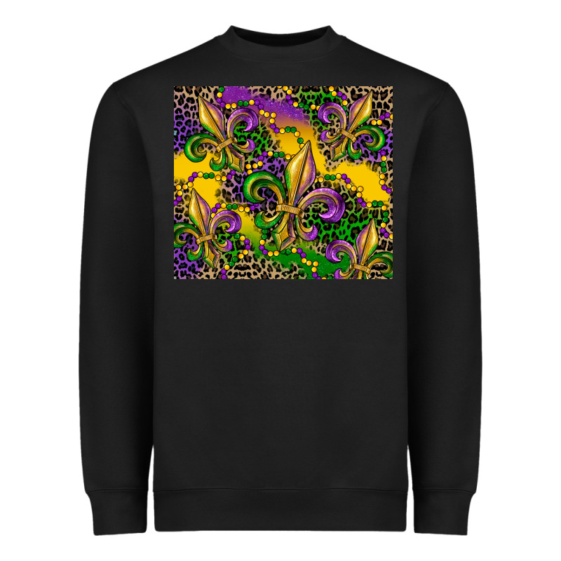 Mardi Gras Fleur De Lis Heavyweight Sweatshirt by CowGirlArtShop | Teevron