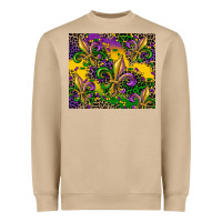 Mushroom mardi gras fleur de lis Heavyweight Sweatshirt - CowGirlArtShop