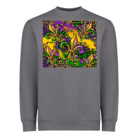 Storm mardi gras fleur de lis Heavyweight Sweatshirt - CowGirlArtShop