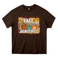 Chocolate Brown fall is proof that change is beautiful Heavy Core Tee - AdoDesignShop