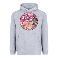 Heather Grey pink christmas pig Heavyweight Hoodie - FaDigitalArtStudio