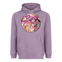 Lavender pink christmas pig Heavyweight Hoodie - FaDigitalArtStudio