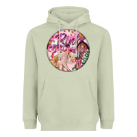 Matcha pink christmas pig Heavyweight Hoodie - FaDigitalArtStudio