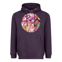 Plum pink christmas pig Heavyweight Hoodie - FaDigitalArtStudio