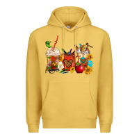 Antique Gold Teacher Coffee Cups Premium Hoodie - FaDigitalArtStudio
