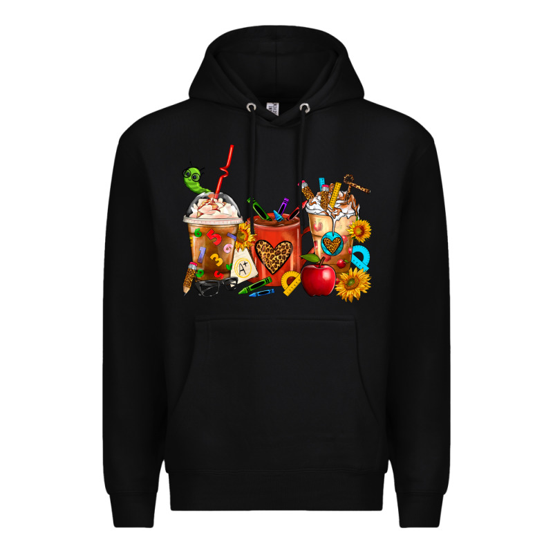 Teacher Coffee Cups Premium Hoodie by FaDigitalArtStudio | Teevron