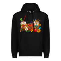 Black Teacher Coffee Cups Premium Hoodie - FaDigitalArtStudio