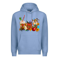 Colony Blue Teacher Coffee Cups Premium Hoodie - FaDigitalArtStudio