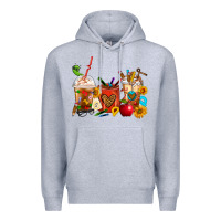 Heather Grey Teacher Coffee Cups Premium Hoodie - FaDigitalArtStudio