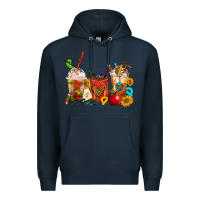 Navy Teacher Coffee Cups Premium Hoodie - FaDigitalArtStudio