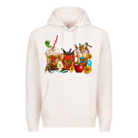 Pale Pink Teacher Coffee Cups Premium Hoodie - FaDigitalArtStudio