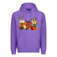 Purple Teacher Coffee Cups Premium Hoodie - FaDigitalArtStudio