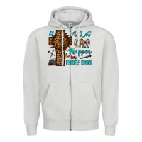 Dove Grey Easter Day A lot can happen in three days Zipper Hoodie - OliviaCreatesArt