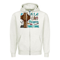 Oatmeal Heather Easter Day A lot can happen in three days Zipper Hoodie - OliviaCreatesArt