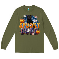 Army Green Spooky Dude Long Sleeve Tee - texasbilliewilder