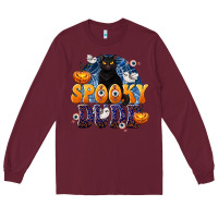 Burgundy Spooky Dude Long Sleeve Tee - texasbilliewilder
