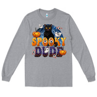 Heather Grey Spooky Dude Long Sleeve Tee - texasbilliewilder