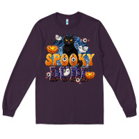 Plum Spooky Dude Long Sleeve Tee - texasbilliewilder