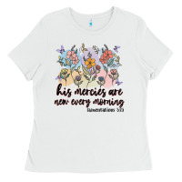 White his mercies are new every morning Ladies Tee - MaliasSmallBusiness