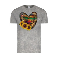 Cloud Rock Sunflower Fall Heart Vintage Tee - RanaPortraitStore