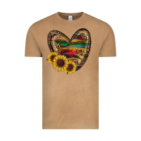 Vintage Camel Sunflower Fall Heart Vintage Tee - RanaPortraitStore