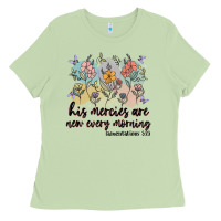Matcha his mercies are new every morning Ladies Tee - MaliasSmallBusiness