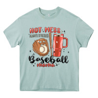Arona hot mess always stressed baseball mama stanley cup Heavy Core Tee - MaliasSmallBusiness