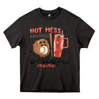 Asphalt hot mess always stressed baseball mama stanley cup Heavy Core Tee - MaliasSmallBusiness