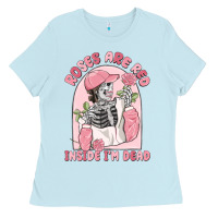 Baby Blue roses are red inside i'm dead Ladies Tee - MaliasSmallBusiness