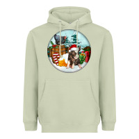 Matcha Christmas Pig With Chicken Heavyweight Hoodie - FaDigitalArtStudio