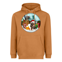 Meerkat Christmas Pig With Chicken Heavyweight Hoodie - FaDigitalArtStudio