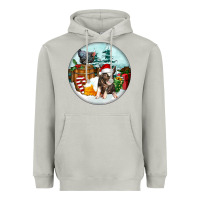 Moon Dust Christmas Pig With Chicken Heavyweight Hoodie - FaDigitalArtStudio