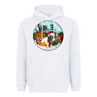 White Christmas Pig With Chicken Heavyweight Hoodie - FaDigitalArtStudio