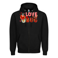 Black Love Bug Zipper Hoodie - FaDigitalArtStudio