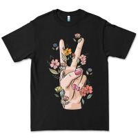 Black hand peace sign Premium Tee - MaliasSmallBusiness