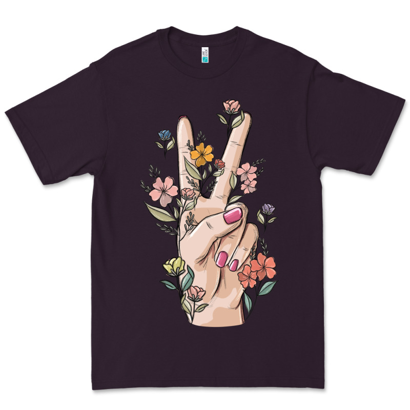 Hand Peace Sign Premium Tee by MaliasSmallBusiness | Teevron
