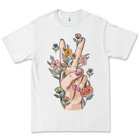 White hand peace sign Premium Tee - MaliasSmallBusiness