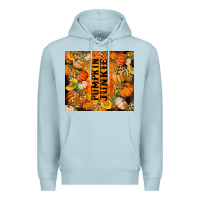 Blue Mist Pumpkin Junkie Premium Hoodie - RanaPortraitStore