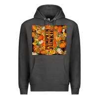 Charcoal Heather Pumpkin Junkie Premium Hoodie - RanaPortraitStore