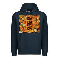 Navy Pumpkin Junkie Premium Hoodie - RanaPortraitStore