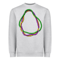 Mardi Gras Beads Heavyweight Sweatshirt | Teevron