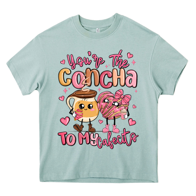 Youre The Concha To My Cafecito Mexican Pan Dulce Heavy Core Tee by MaliasSmallBusiness | Teevron