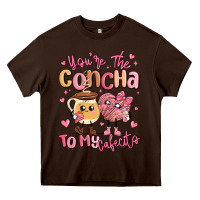 Chocolate Brown youre the concha to my cafecito mexican pan dulce Heavy Core Tee - MaliasSmallBusiness