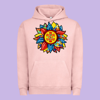 Autism Sunflower Urban Hoodie Designed By Racoondesign