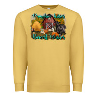 Antique Gold pumpkin kisses harvest wishes Premium Sweatshirt - BundleAndBundleShop