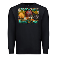 Black pumpkin kisses harvest wishes Premium Sweatshirt - BundleAndBundleShop